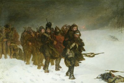 On the March from Moscow, 1873 by Laslett John Pott